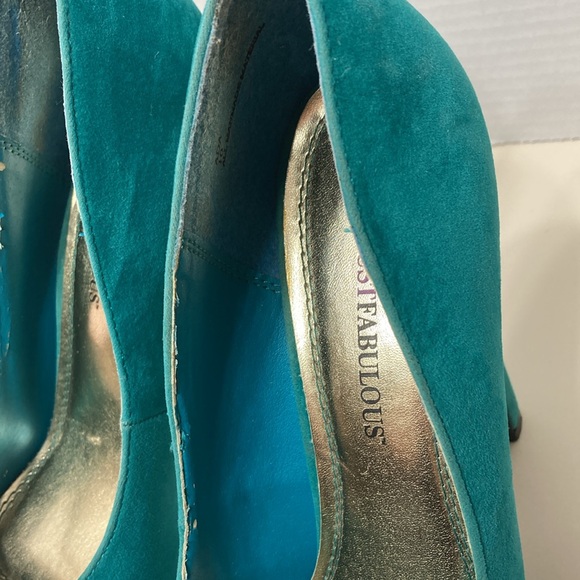 JustFab Women’s Size 10 “Ada” Platform Faux Suede Heels Pumps Peep Toe Preppy - Picture 9 of 16